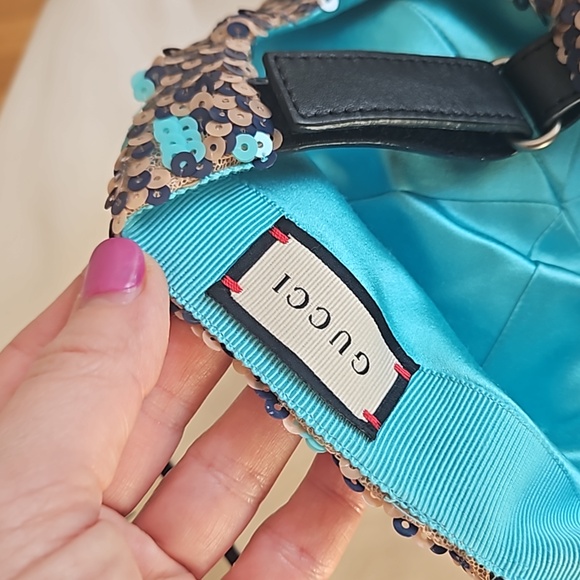 NWT Gucci GG Sequin Baseball Hat Paill Small - Picture 8 of 11